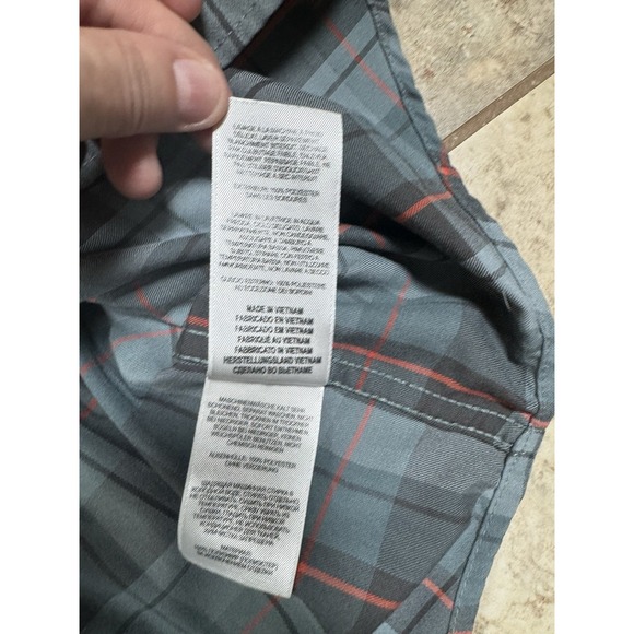 Columbia Men's Size XL Shirt Omni Wick Advanced Evaporation Plaid Blue Vent Flaw - Picture 11 of 13
